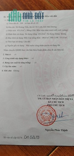 ĐẤT ĐẸP - GIÁ TỐT - Cần Bán Lô Đất Vị Trí  Tại Phường Hoàng Tiến, thành phố Chí Linh , Hải Dương