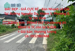 ĐẤT ĐẸP - GIÁ CỰC RẺ - Bán Nhanh Lô Đất Tại Phường 8 - TP Trà Vinh