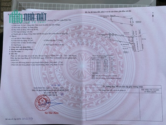 Chính chủ cần bán căn nhà 1 trệt 1 lầu Q. Bình Tân, TP. HCM