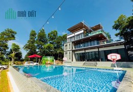 Bán Biệt Thự Nghỉ dưỡng tại Ba Vì, Hà Nội. Diện tích 5000m2 x 3 tầng, mặt tiền 30m. Thiết kế hiện
