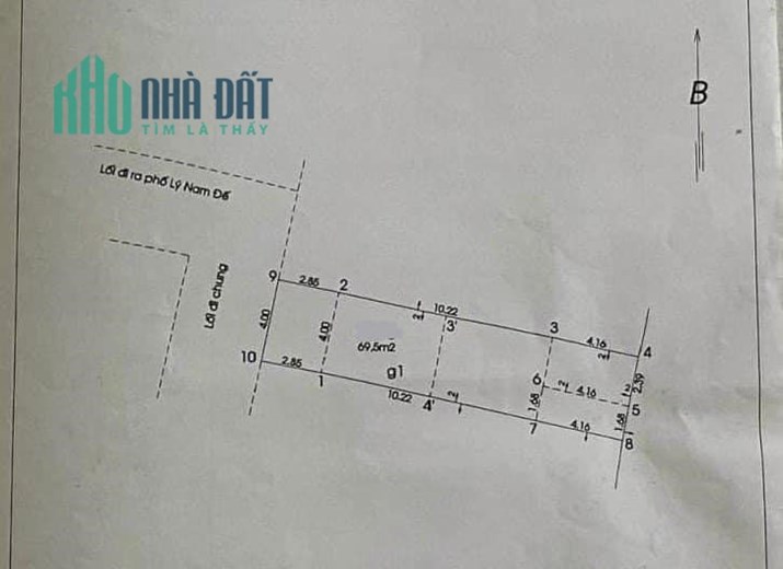 Bán Đất Tặng Nhà 2 Tầng Cũ Phố Nhà Binh Lý Nam Đế, Phường Cửa Đông, Quận Hoàn Kiếm. 70m2, Mặt Tiền