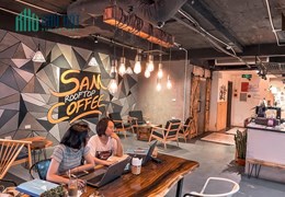 SANG NHƯỢNG QUÁN VÀ THƯƠNG HIỆU SAM ROOFTOP COFFEE ĐANG KINH DOANH CÓ KHÁCH TẠI 212 NGUYỄN TRÃI,