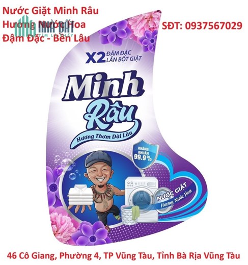 Nước Giặt Minh Râu - Hương Nước Hoa - Đậm Đặc - Bền Lâu