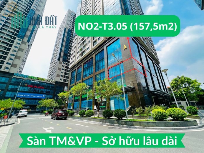 Bán lô góc sàn văn phòng 157,5m2 - Sở hữu lâu dài đỉnh nhất quận Thanh Xuân tiền thuê 470tr/năm