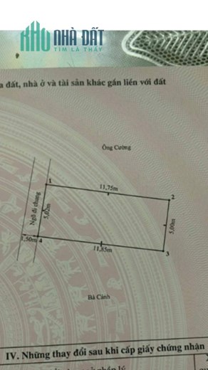Bán đất tặng nhà cấp 4 đường Miếu Hai Xã, diện tích 60m GIÁ 1.9 tỉ