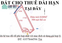 CHÍNH CHỦ Cho thuê Nhanh đất, mặt bằng dài hạn, 2 mặt tiền HL22 và mặt tiền sông