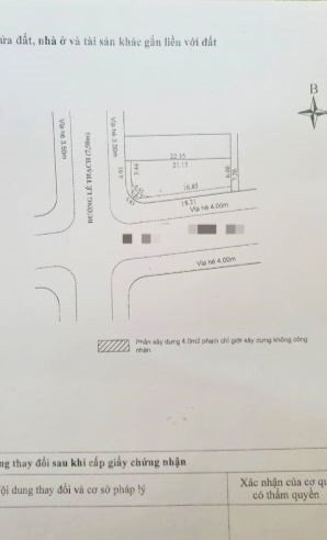 Bán đất lô góc 2 mặt tiền đường Lê Thạch, Cẩm Lệ, Đà Nẵng