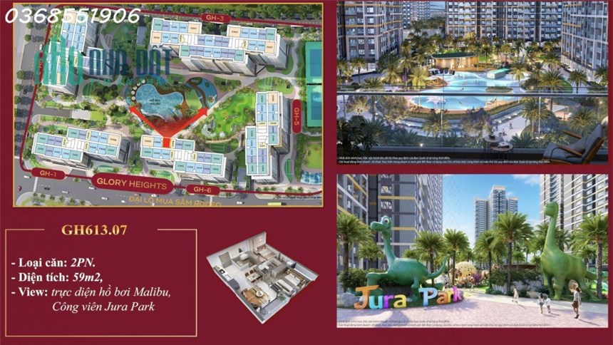 Sở Hữu Căn hộ 2PN Glory Heights tại Vinhomes Grand Park, Mua Nhà 8 Năm Ko Lãi Suất, Vốn chỉ 10%