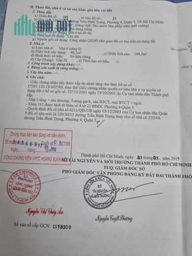 CẦN BÁN NHÀ TẠI 320/30/13 TRẦN BÌNH TRỌNG , PHƯỜNG 4,  QUẬN 5 ,  TPHCM