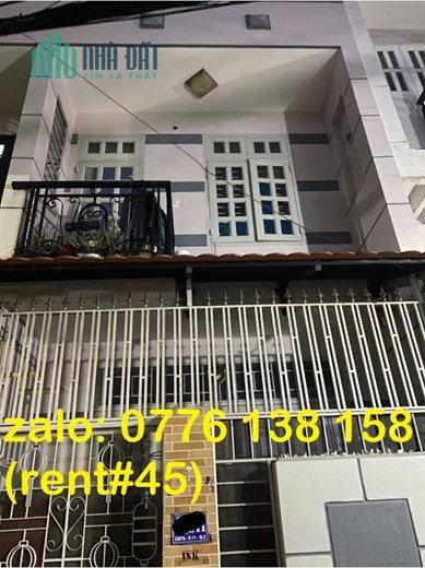 CHO THUÊ nhà 2 tầng HXH CMT8 Quận 10 – Giá thuê 13 triệu/tháng 2PN 3WC gần công viên Lê Thị Riêng