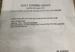%% CHÍNH CHỦ CẦN BÁN LÔ ĐẤT Ở KHU VỰC  5 – QUỐC LỘ 91B – P. AN KHÁNH – QUẬN NINH KIỀU – TP.CẦN THƠ.