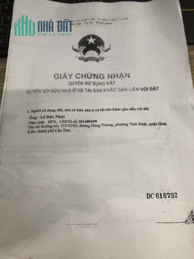 %% CHÍNH CHỦ CẦN BÁN LÔ ĐẤT Ở KHU VỰC  5 – QUỐC LỘ 91B – P. AN KHÁNH – QUẬN NINH KIỀU – TP.CẦN THƠ.