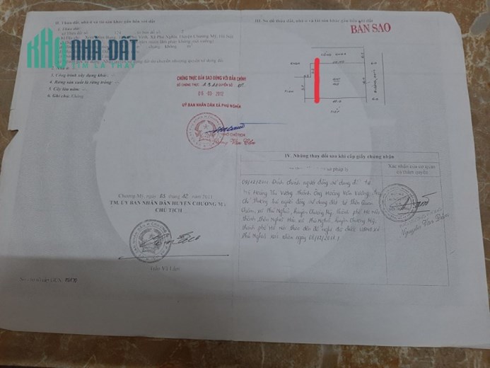Bán 93m Full Thổ Đường Thông Ô Tô Trục Chính Tại Phú Nghĩa Giá 1.2 Tỷ