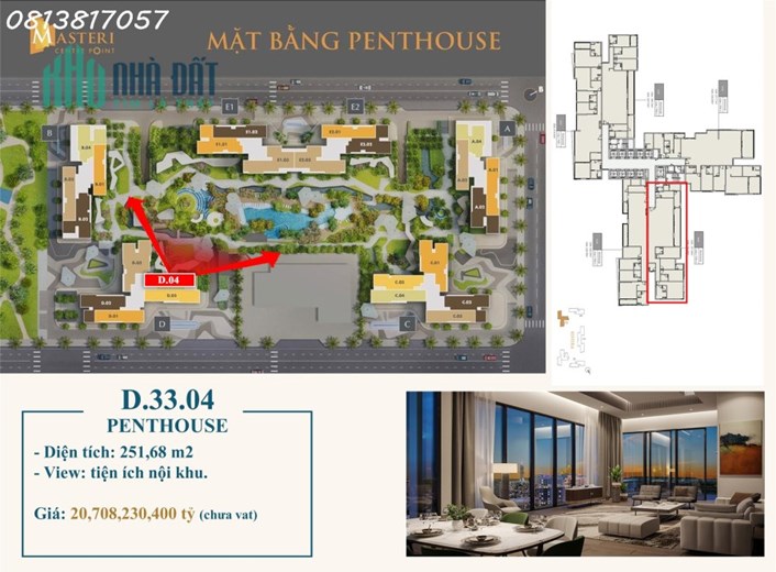 Penthouse Masteri Central Point, Vinhomes Grand Park Chỉ dành cho giới thượng lưu