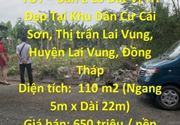 ĐẤT FULL THỔ CƯ - GIÁ TỐT – Bán 2 Lô Đất Vị Trí Đẹp Tại Huyện Lai Vung - Đồng Tháp