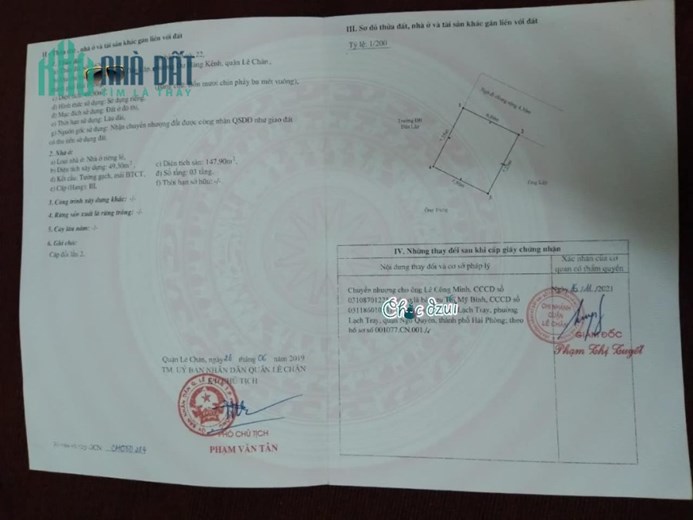 Bán nhà phố Dân Lập - Chợ Hàng, 50m 4 tầng ô.tô đỗ cửa GIÁ 2.68 tỉ