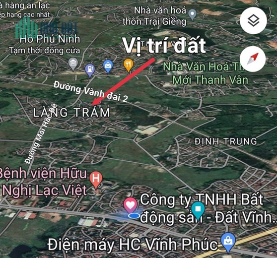 Bán đất xóm Chám, Định Trung, Vĩnh Yên giá 1,3 tỷ