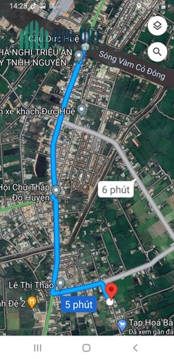 Đất thổ cư gần thị trấn Đông Thành, Đức Huệ, Long An