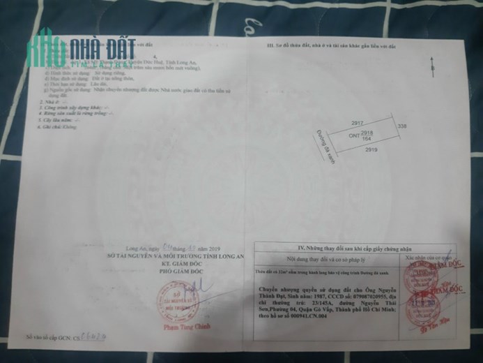Đất thổ cư gần thị trấn Đông Thành, Đức Huệ, Long An