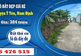 BÁN LÔ ĐẤT ĐẸP, GIÁ RẺ TẠI XÃ YÊN MINH, HUYỆN Ý YÊN, TỈNH NAM ĐỊNH