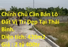 Chính Chủ Cần Bán Lô Đất  xã Đông Lâm, huyện Tiền Hải, tỉnh Thái Bình.