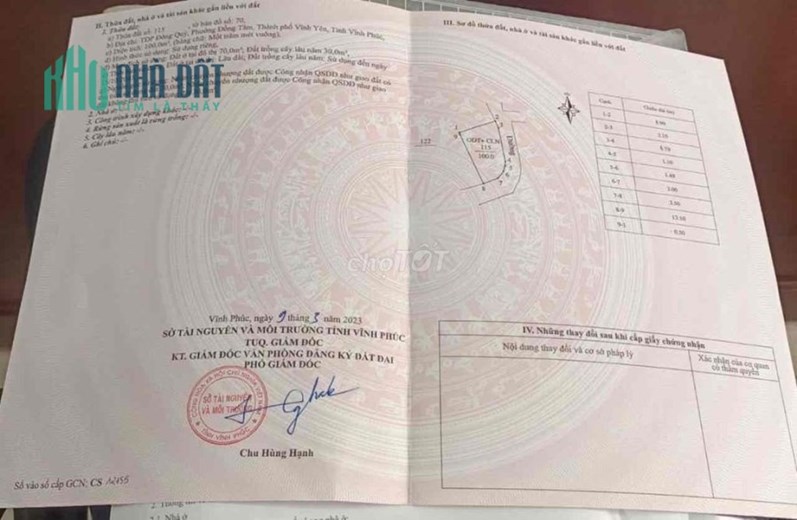 CHÍNH CHỦ CẦN BÁN NHANH Căn Nhà Tại TP Vĩnh Yên -  Vĩnh Phúc