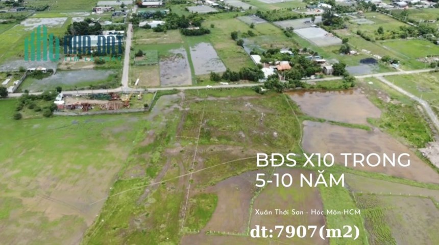 Bán 7.900m2 đất mặt tiền xã Xuân Thới Sơn H.Hóc Môn 5 triệu/m2