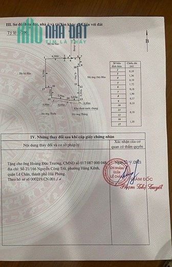 Bán đất phố Nguyễn Công Trứ diện tích 60m, ngõ 2 ngoặt GIÁ 1.8 tỉ