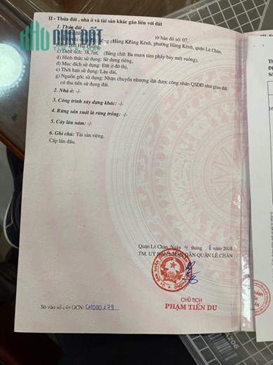 Bán nhà mặt ngõ Thiên Lôi, 55m 4 tầng sân cổng riêng GIÁ 2.3 tỉ gần ngã 4 Phúc Tăng