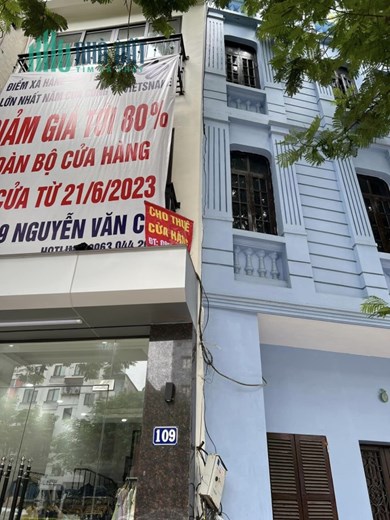 CHO THUÊ LẠI CỬA HÀNG ĐỊA CHỈ; SN 109 - Nguyễn Văn Cừ - Long Biên - Hà Nội