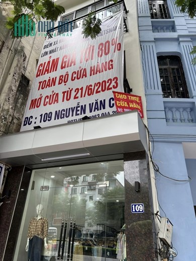 CHO THUÊ LẠI CỬA HÀNG ĐỊA CHỈ; SN 109 - Nguyễn Văn Cừ - Long Biên - Hà Nội