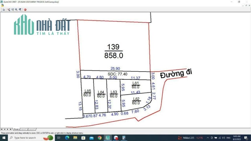 E đang có 5 lô đất giá f0 cho các nhà đầu tư tất cả đều 2 mặt đường 3,5m ô tô vào tận đất Vụ Bản