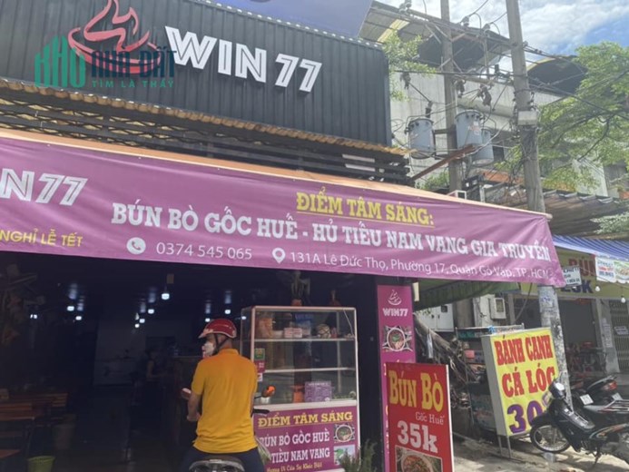 SANG NHƯỢNG QUÁN ĂN  ĐỊA CHỈ 131 LÊ ĐỨC THỌ, PHƯỜNG 17, QUẬN GÒ VẤP, HỒ CHÍ MINH