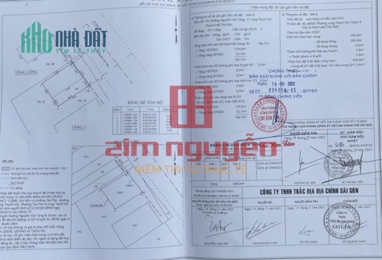 Bán nhà 50 52 Nguyễn Văn Tăng, Phường Long Thạnh Mỹ, Quận 9 160 Tỷ