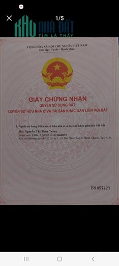 Chính Chủ Cần Bán Lô Đất Vị Trí Đẹp Tại Bình Chánh - Hồ Chí Minh.