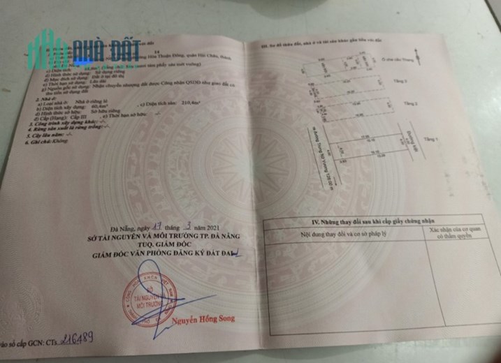 CHÍNH CHỦ CẦN BÁN Căn Nhà 2 Mặt Kiệt Đường Trưng Nữ Vương, Quận Hải Châu, TP Đà Nẵng