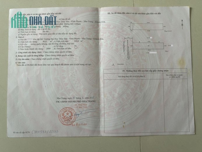 BÁN NHÀ 5 TẦNG, ĐƯỜNG ĐOÀN TRẦN NGHIỆP, VĨNH PHƯỚC, NHA TRANG