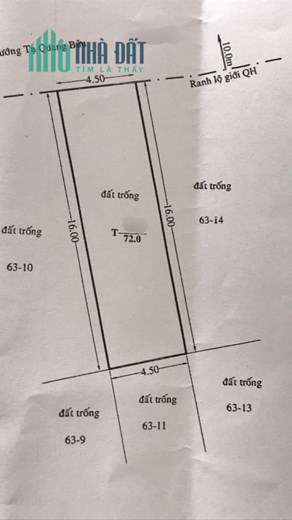 ĐẤT MẶT TIỀN NB KDC Bông Sao 4.5x16m P5 Q8 giá 9tỷ