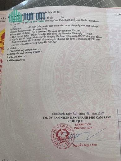 ĐẤT ĐẸP - GIÁ TỐT - Cần Bán Lô Đất Mặt Tiền Đường Phạm Văn Đồng, Phường Cam Phú, TP cam Ranh, Khánh