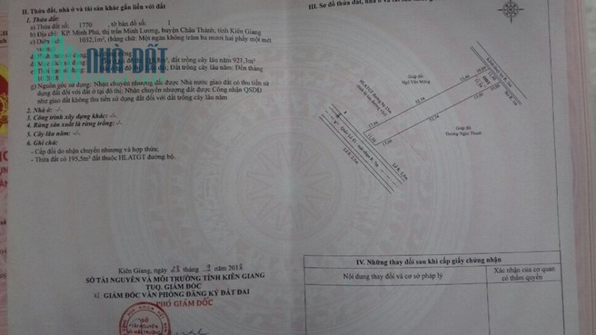 ĐẤT ĐẸP - GIÁ TỐT - CHÍNH CHỦ Bán Nhanh Lô Đất Vị Trí Đẹp Tại Châu Thành - Kiên Giang