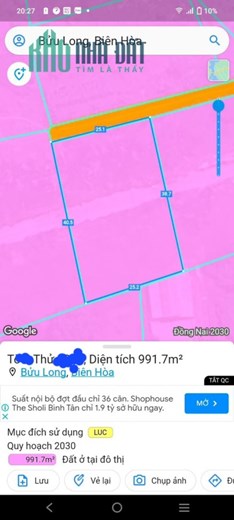 %% CẦN BÁN ĐẤT PHÂN LÔ Ở PHƯỜNG BỬU LONG – THÀNH PHỐ BIÊN HÒA – TỈNH ĐỒNG NAI.