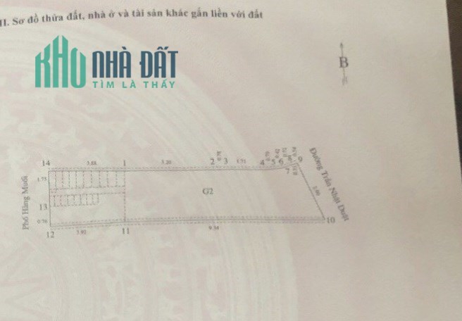 MẶT PHỐ CỔ - HÀNG MUỐI - HOÀN KIẾM - 2 MẶT PHỐ - 62M2 X 5 TẦNG - MẶT TIỀN 4.7M - VUÔNG VẮN NỞ HẬU -
