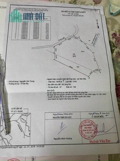 BÁN ĐẤT TRUNG TÂM XÃ LONG PHƯỚC, PHƯỚC HƯNG, LÁNG DÀI-ĐẤT ĐỎ , TP. BÀ RỊA