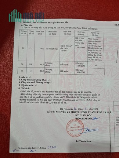 Bán đất  66m Xóm Đông Vân Nội Đông Anh gần cầu Nhật Tân DONGANHLAND