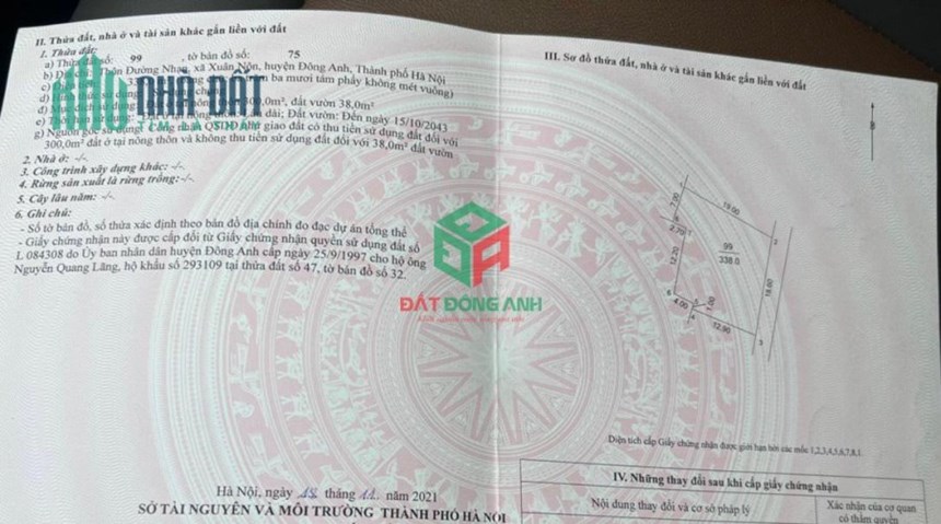 BÁN ĐẤT XUÂN NỘN TẶNG NHÀ 3 TẦNG ỐP GỖ CHỈ 21TR OTO CHẠY QUANH SÂN
