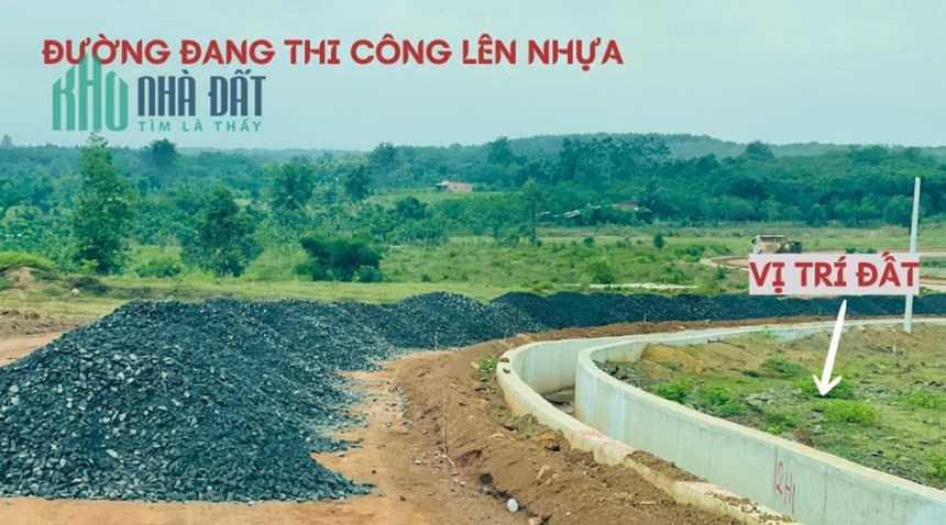 Bán lô đất mặt tiền đường liên xã 17m giá 374triệu có thổ cư