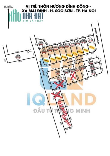 CHÍNH CHỦ PHÂN LÔ SỔ HỒNG MỚI Ở HƯƠNG ĐÌNH SÓC SƠN-CẠNH KCN CN2-3 CHỈ 100M