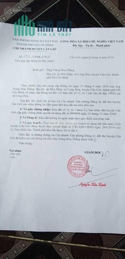 (Hoa Hồng 1% ) Bán Gấp Đất Huyện Cần Giờ. Diện Tích 8808m².