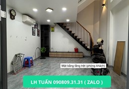 681641- Bán Nhà Quận 3, P11,Hẻm 159/ Trần Văn Đang , 3 tấm rưỡi , 3 Phòng Ngủ Giá 3 tỷ 3