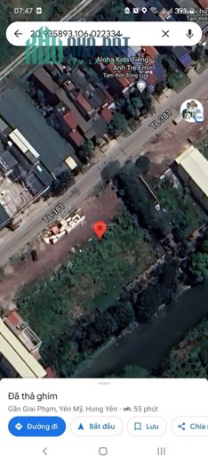 Chính chủ cần bán nhanh Lô Đất kinh doanh Mặt Đường Tỉnh lộ 381 - Giai Phạm - Yên Mỹ- Hưng Yên